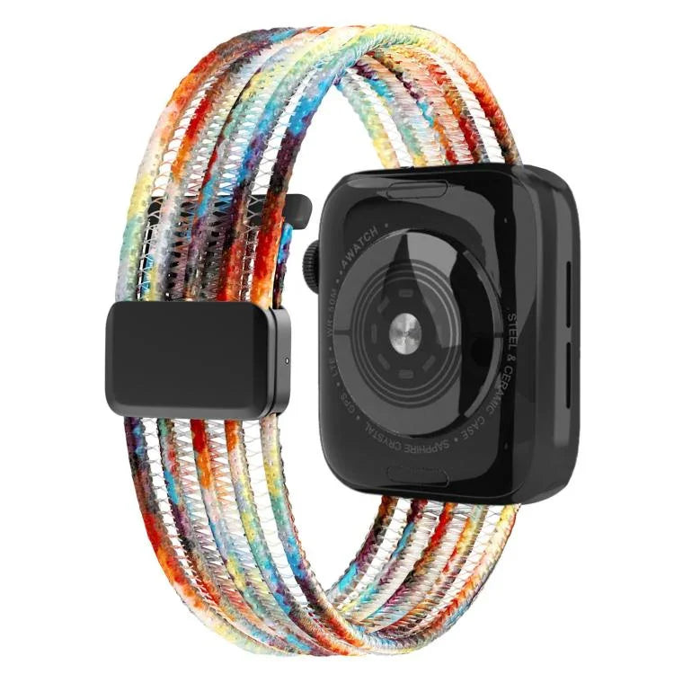 通気性ナイロンフィッシュラインウォッチバンド、Apple Watch 46mm / 49mm / 45mm / 44mm用、Apple Watch S11 42mm / 41mm / 40mm / 38mm用