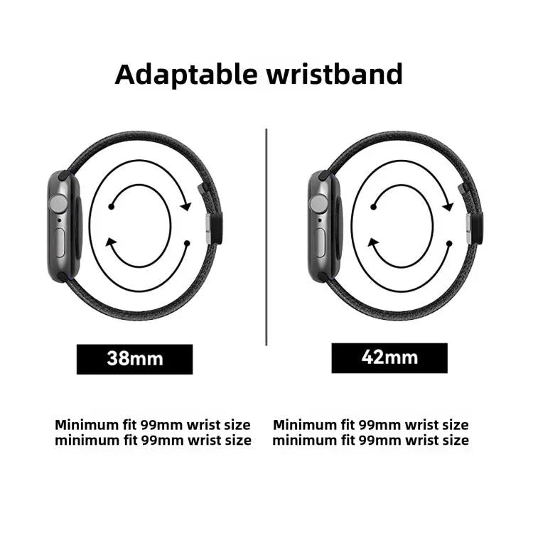 通気性ナイロンフィッシュラインウォッチバンド、Apple Watch 46mm / 49mm / 45mm / 44mm用、Apple Watch S11 42mm / 41mm / 40mm / 38mm用