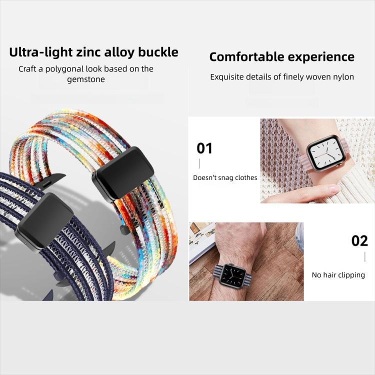 通気性ナイロンフィッシュラインウォッチバンド、Apple Watch 46mm / 49mm / 45mm / 44mm用、Apple Watch S11 42mm / 41mm / 40mm / 38mm用