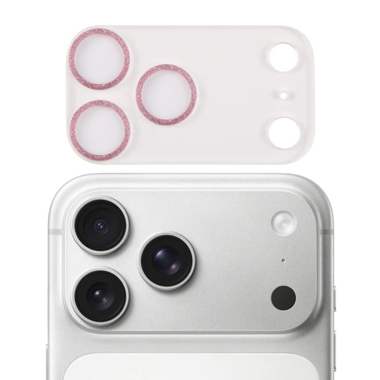 グリッターリング 強化ガラスカメラレンズフィルム、iPhone 17 Pro Max用、iPhone 17 Pro用