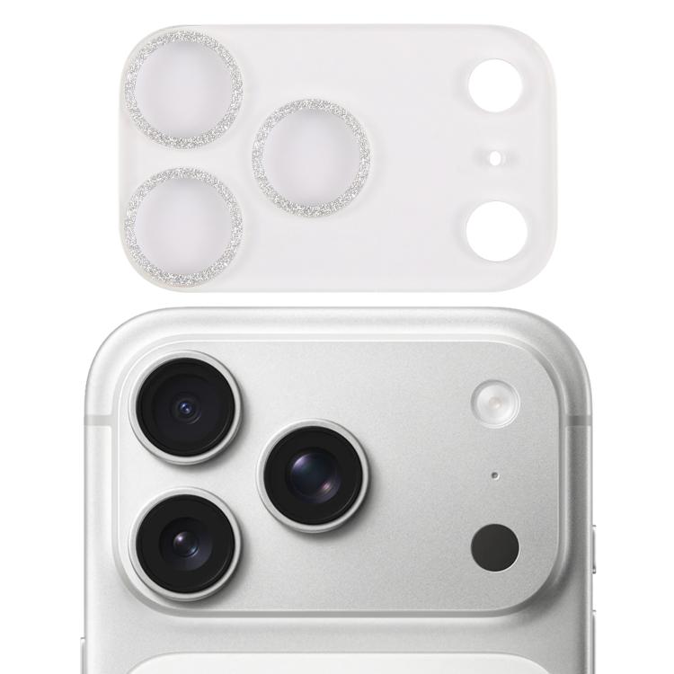 グリッターリング 強化ガラスカメラレンズフィルム、iPhone 17 Pro Max用、iPhone 17 Pro用