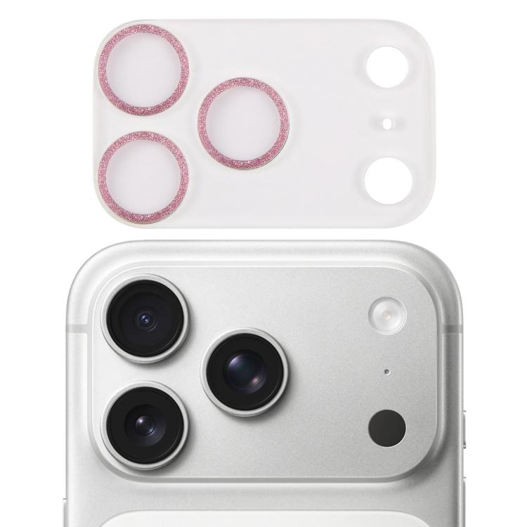 グリッターリング 強化ガラスカメラレンズフィルム、iPhone 17 Pro Max用、iPhone 17 Pro用