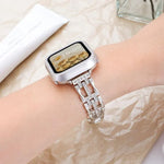 xDfind 流れる渦巻き ダイヤモンドメタルウォッチバンド、Apple Watch 42 / 44 / 45 / 46 / 49mm用、Apple Watch 38 / 40 / 41 / S11 42mm用