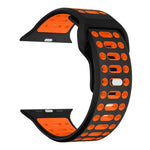 xDfind ツートンシリコンスポーツ通気性ウォッチバンド、Apple Watch 46mm / 49mm / 45mm / 44mm用