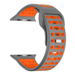 xDfind ツートンシリコンスポーツ通気性ウォッチバンド、Apple Watch 46mm / 49mm / 45mm / 44mm用