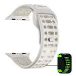 xDfind ツートンシリコンスポーツ通気性ウォッチバンド、Apple Watch 46mm / 49mm / 45mm / 44mm用
