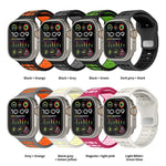 xDfind ツートンシリコンスポーツ通気性ウォッチバンド、Apple Watch 46mm / 49mm / 45mm / 44mm用