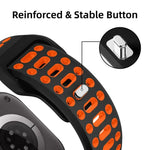 xDfind ツートンシリコンスポーツ通気性ウォッチバンド、Apple Watch 46mm / 49mm / 45mm / 44mm用