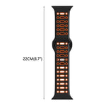xDfind ツートンシリコンスポーツ通気性ウォッチバンド、Apple Watch 46mm / 49mm / 45mm / 44mm用