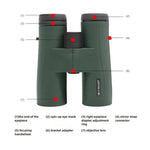 SKY ROVER Qinyun Waterproof APO Handheld Binocular, 6x32, 8x42, 10x42, 12x50, 12x56, 15x56