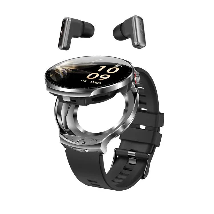T100 1.85インチラウンドスクリーン 2イン1 Bluetoothイヤホン IP67防水スマートウォッチ、血中酸素モニタリング対応