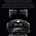 T100 1.85インチラウンドスクリーン 2イン1 Bluetoothイヤホン IP67防水スマートウォッチ、血中酸素モニタリング対応