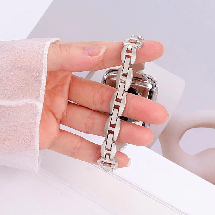 xDfind クラウンチェーンブレスレット ダイヤモンドメタルウォッチバンド、Apple Watch 42 / 44 / 45 / 46 / 49mm用、Apple Watch 38 / 40 / 41 / S11 42mm用
