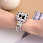 xDfind ハッピーズーブレスレット ダイヤモンドメタルウォッチバンド、Apple Watch 42 / 44 / 45 / 46 / 49mm用、Apple Watch 38 / 40 / 41 / S11 42mm用