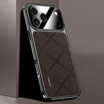 Plain Leather PC Phone Case, For iPhone 17 Pro Max, For iPhone 17 Pro, For iPhone 17, For iPhone Air