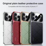 Plain Leather PC Phone Case, For iPhone 17 Pro Max, For iPhone 17 Pro, For iPhone 17, For iPhone Air