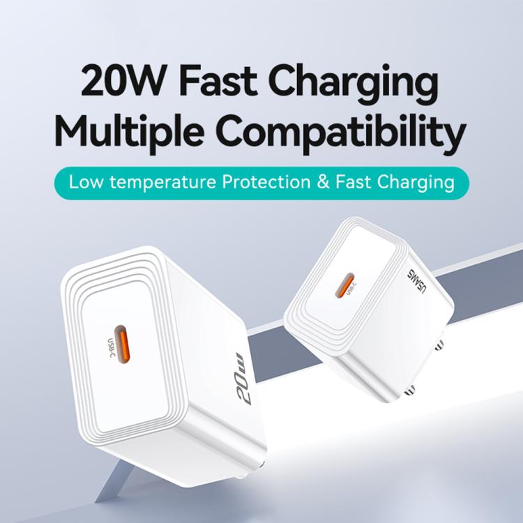 USAMS CC325 T69 PD 20W USB-C / Type-C シングルポート急速充電器、CC325