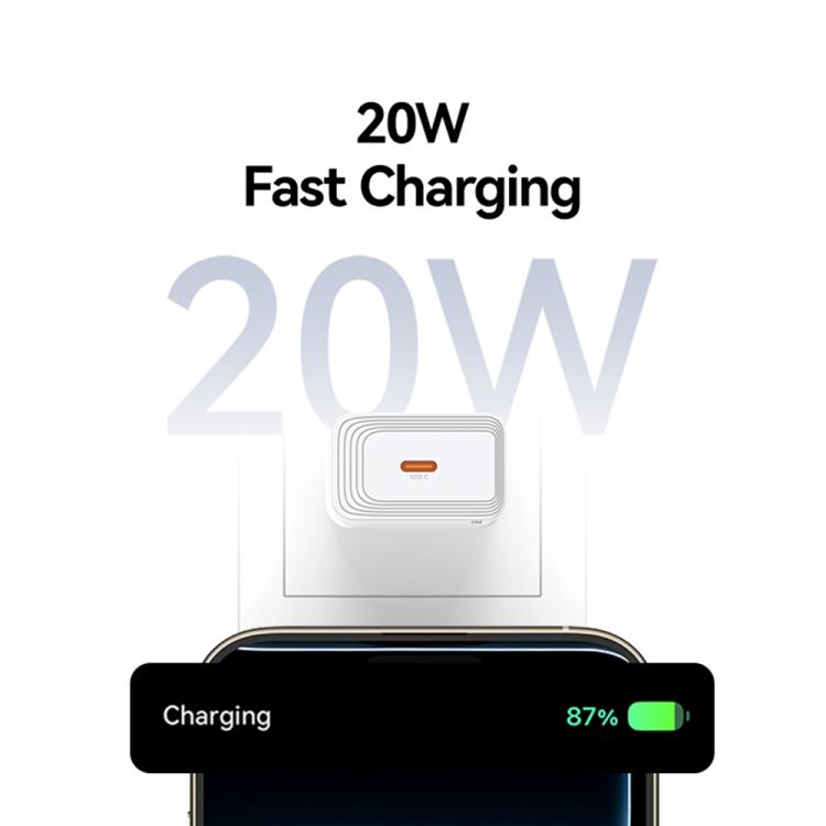 USAMS CC325 T69 PD 20W USB-C / Type-C シングルポート急速充電器、CC325
