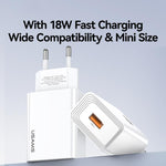 USAMS CC324 T69 QC18W USB-A シングルポート急速充電器、CC324