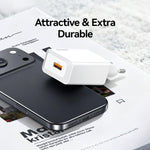 USAMS CC324 T69 QC18W USB-A シングルポート急速充電器、CC324