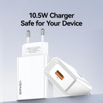 USAMS CC326 T69 10.5W 2.1A シングルUSBポート充電器、CC326