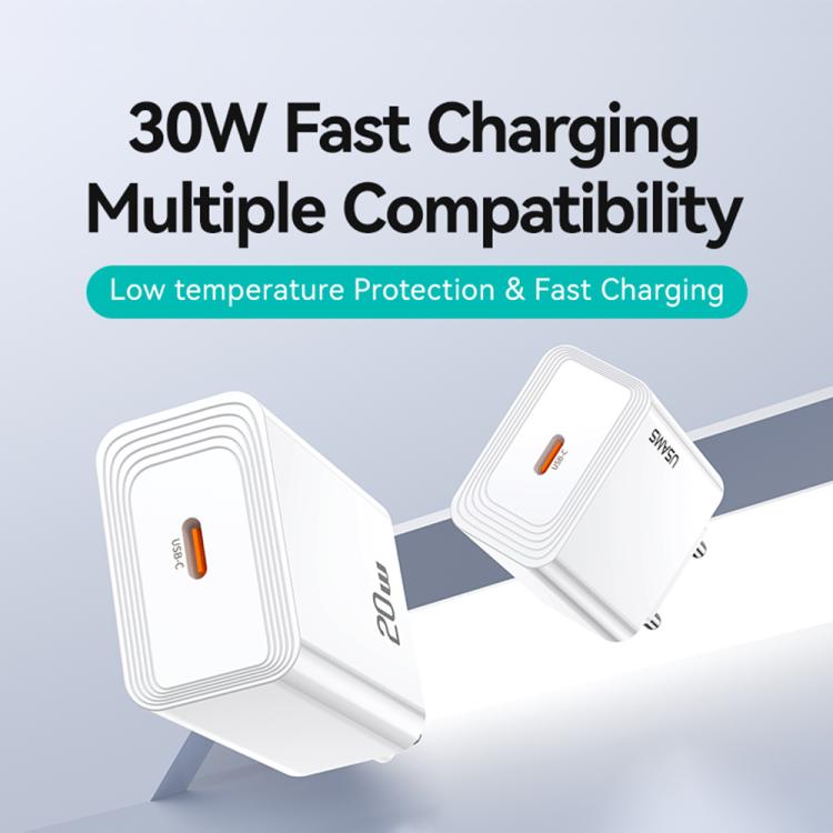 USAMS CC329 T69 PD 30W USB-C / Type-C シングルポート急速充電器、CC329