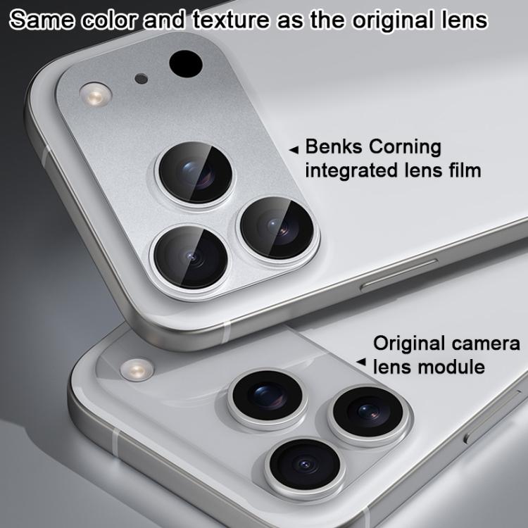 Benks キングコング コーニング 一体型メタル 携帯レンズスクリーンプロテクター、iPhone 17 Pro Max 用、iPhone 17 Pro 用