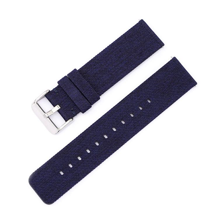 Stainless Steel Pin Buckle Nylon Woven Canvas Watch Band, 12mm, 14mm