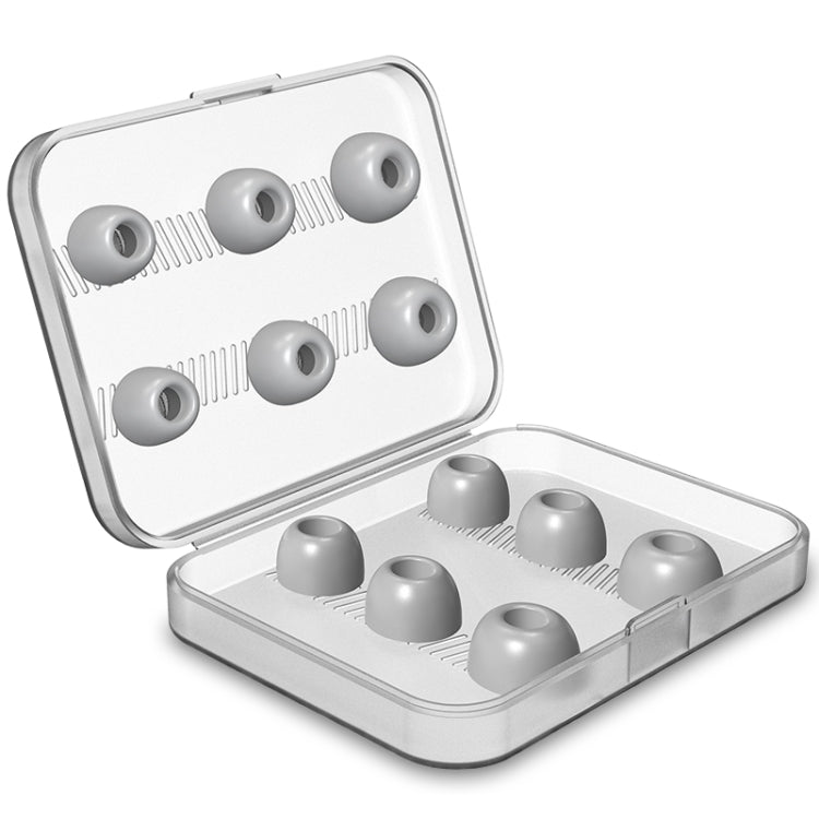 12個セット ワイヤレスイヤホン交換用メモリーフォームイヤーキャップ AirPods Pro用 収納ボックス付き メモリーフォーム グレー