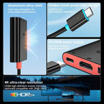 3-in-1 Type-C to HDMI + USB 3.0 + Type-C PD充電ポート デスクトップドッキングステーション、Nintendo Switch用