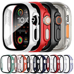 xDfind 強化ガラスフィルム一体型PCウォッチカバー、Apple Watch Series 3 / 2 / 1 42mm用