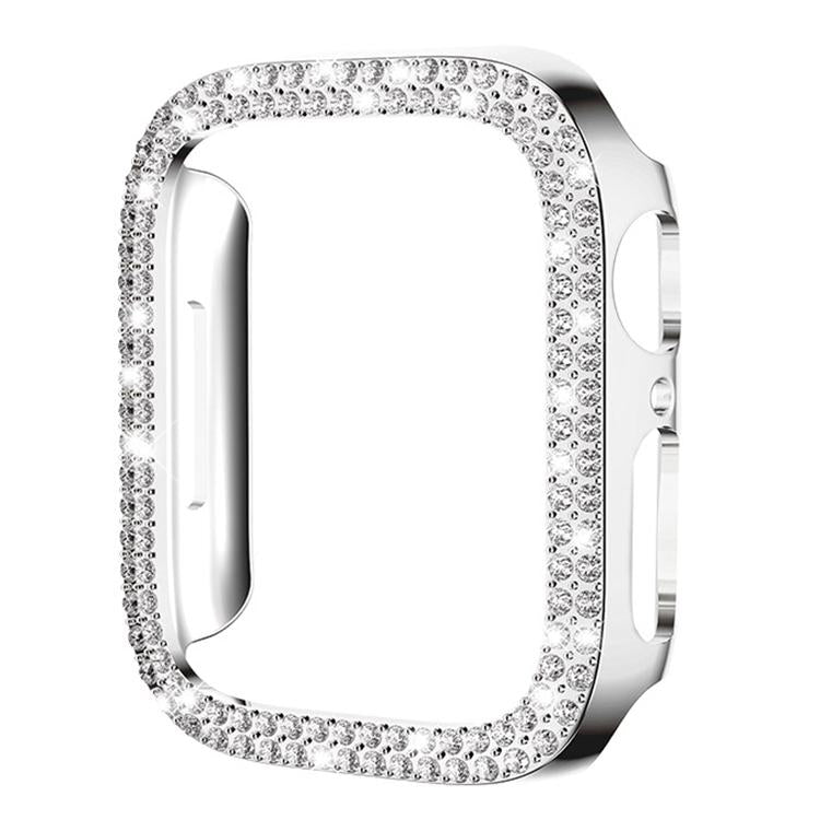 xDfind ダブルロウダイヤモンドホローPCウォッチカバー、Apple Watch Series 9 / 8 / 7 45mm用、Apple Watch Series 9 / 8 / 7 41mm用、Apple Watch Series 3 / 2 / 1 38mm用、Apple Watch Series 3 / 2 / 1 42mm用