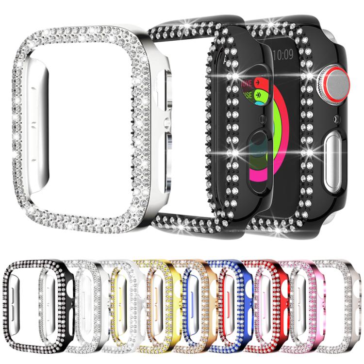 xDfind ダブルロウダイヤモンドホローPCウォッチカバー、Apple Watch Series 9 / 8 / 7 45mm用、Apple Watch Series 9 / 8 / 7 41mm用、Apple Watch Series 3 / 2 / 1 38mm用、Apple Watch Series 3 / 2 / 1 42mm用