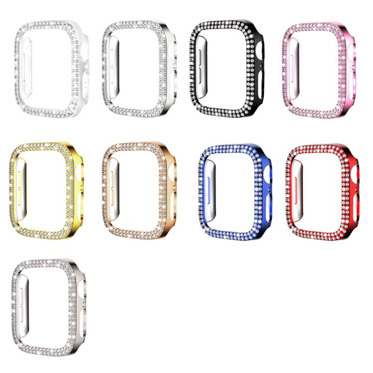 xDfind ダブルロウダイヤモンドホローPCウォッチカバー、Apple Watch Series 9 / 8 / 7 45mm用、Apple Watch Series 9 / 8 / 7 41mm用、Apple Watch Series 3 / 2 / 1 38mm用、Apple Watch Series 3 / 2 / 1 42mm用