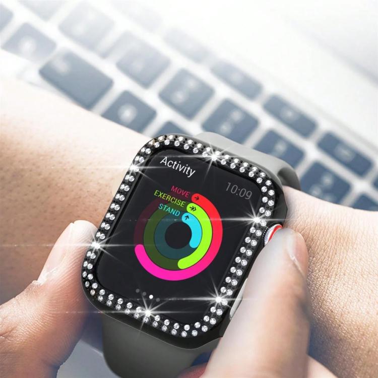 xDfind ダブルロウダイヤモンドホローPCウォッチカバー、Apple Watch Series 9 / 8 / 7 45mm用、Apple Watch Series 9 / 8 / 7 41mm用、Apple Watch Series 3 / 2 / 1 38mm用、Apple Watch Series 3 / 2 / 1 42mm用