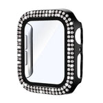 xDfind ダブルロウダイヤモンド強化ガラスフィルム一体型PCウォッチカバー、Apple Watch Series 6 / 5 / 4 / SE 44mm用、Apple Watch Series 6 / 5 / 4 / SE 40mm用、Apple Watch Series 11 46mm / 10 46mm用、Apple Watch Series 11 42mm / 10 42mm用