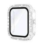 xDfind ダブルロウダイヤモンド強化ガラスフィルム一体型PCウォッチカバー、Apple Watch Series 6 / 5 / 4 / SE 44mm用、Apple Watch Series 6 / 5 / 4 / SE 40mm用、Apple Watch Series 11 46mm / 10 46mm用、Apple Watch Series 11 42mm / 10 42mm用