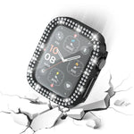 xDfind ダブルロウダイヤモンド強化ガラスフィルム一体型PCウォッチカバー、Apple Watch Series 9 / 8 / 7 41mm用、Apple Watch Series 3 / 2 / 1 38mm用、Apple Watch Series 3 / 2 / 1 42mm用