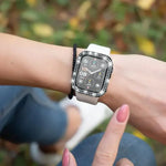 xDfind ダブルロウダイヤモンド強化ガラスフィルム一体型PCウォッチカバー、Apple Watch Series 9 / 8 / 7 41mm用、Apple Watch Series 3 / 2 / 1 38mm用、Apple Watch Series 3 / 2 / 1 42mm用