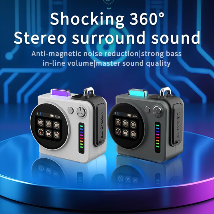 G300 スマートLEDスクリーン ポータブルBluetooth 5.4ワイヤレススピーカー、G300（グレー）、G300（ホワイト）