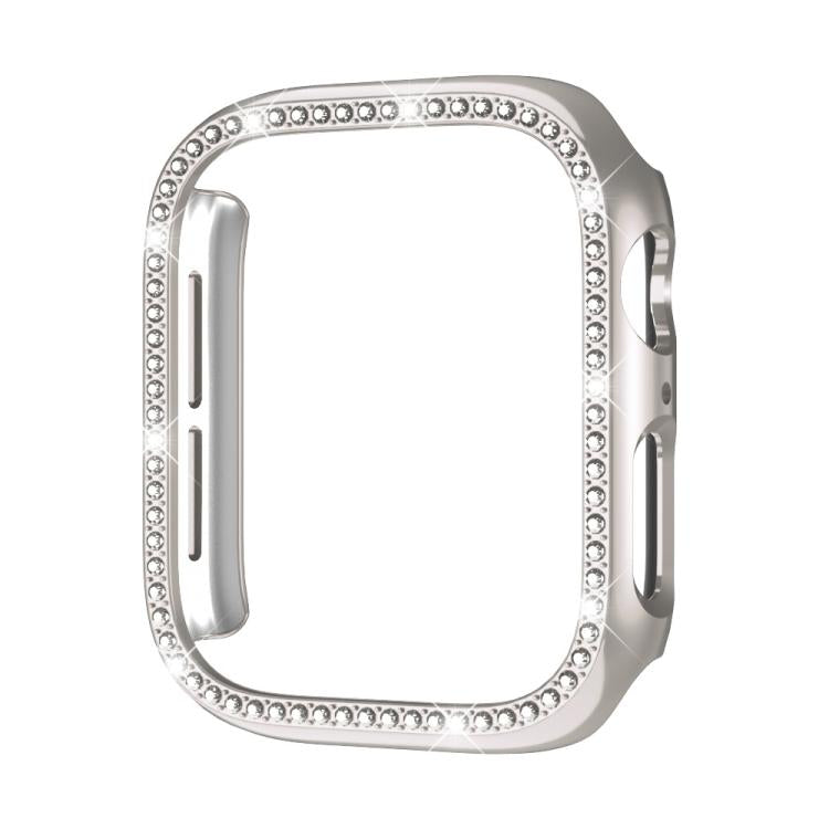 xDfind シングルロー ダイヤモンド ホロー PC 時計カバー、Apple Watch シリーズ 11 46mm / 10 46mm 用、Apple Watch シリーズ 11 42mm / 10 42mm 用