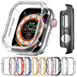 xDfind シングルロー ダイヤモンド ホロー PC 時計カバー、Apple Watch シリーズ 11 46mm / 10 46mm 用、Apple Watch シリーズ 11 42mm / 10 42mm 用