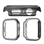 xDfind シングルロー ダイヤモンド ホロー PC 時計カバー、Apple Watch シリーズ 11 46mm / 10 46mm 用、Apple Watch シリーズ 11 42mm / 10 42mm 用