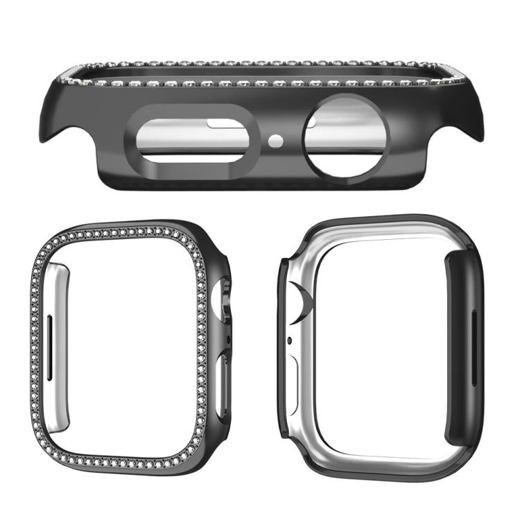 xDfind シングルロー ダイヤモンド ホロー PC 時計カバー、Apple Watch シリーズ 11 46mm / 10 46mm 用、Apple Watch シリーズ 11 42mm / 10 42mm 用