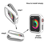 xDfind シングルロー ダイヤモンド ホロー PC 時計カバー、Apple Watch シリーズ 11 46mm / 10 46mm 用、Apple Watch シリーズ 11 42mm / 10 42mm 用