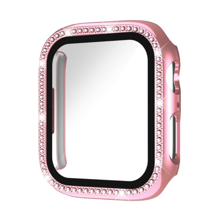 xDfind シングルロー ダイヤモンド 強化ガラスフィルム 一体型 PC 時計ケース、Apple Watch シリーズ 44mm 用、Apple Watch シリーズ 40mm 用、Apple Watch シリーズ 11 46mm / 10 46mm 用、Apple Watch シリーズ 11 42mm / 10 42mm 用、Apple Watch Ultra 3 / 2 / 1 49mm 用