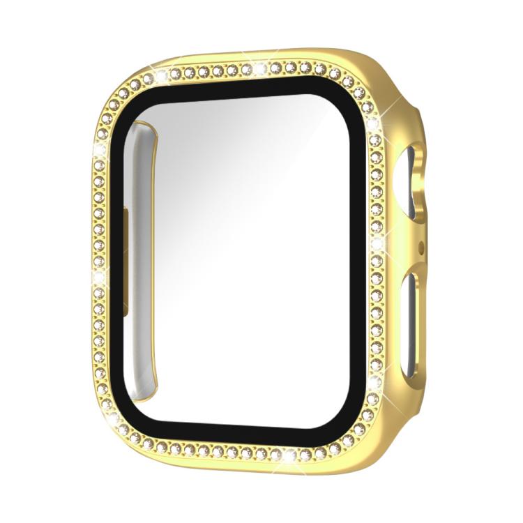xDfind シングルロー ダイヤモンド 強化ガラスフィルム 一体型 PC 時計ケース、Apple Watch シリーズ 44mm 用、Apple Watch シリーズ 40mm 用、Apple Watch シリーズ 11 46mm / 10 46mm 用、Apple Watch シリーズ 11 42mm / 10 42mm 用、Apple Watch Ultra 3 / 2 / 1 49mm 用