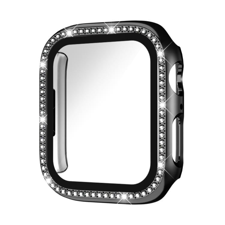 xDfind シングルロー ダイヤモンド 強化ガラスフィルム 一体型 PC 時計ケース、Apple Watch シリーズ 44mm 用、Apple Watch シリーズ 40mm 用、Apple Watch シリーズ 11 46mm / 10 46mm 用、Apple Watch シリーズ 11 42mm / 10 42mm 用、Apple Watch Ultra 3 / 2 / 1 49mm 用