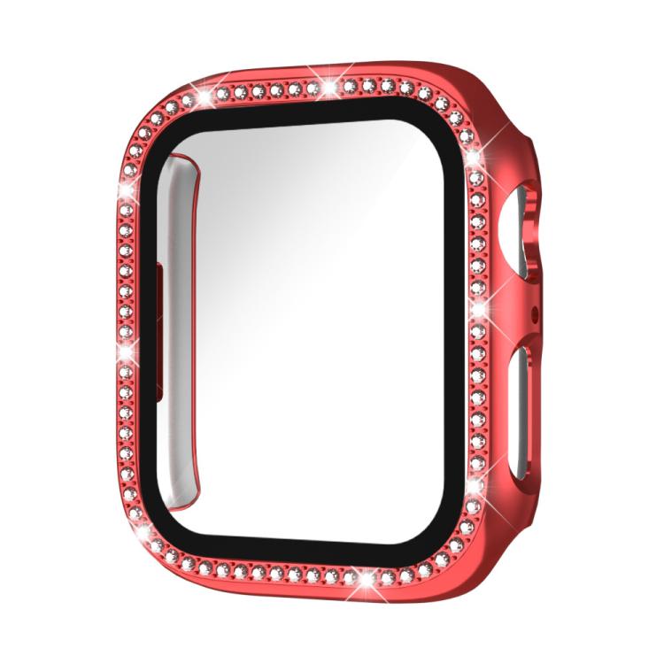 xDfind シングルロー ダイヤモンド 強化ガラスフィルム 一体型 PC 時計ケース、Apple Watch シリーズ 44mm 用、Apple Watch シリーズ 40mm 用、Apple Watch シリーズ 11 46mm / 10 46mm 用、Apple Watch シリーズ 11 42mm / 10 42mm 用、Apple Watch Ultra 3 / 2 / 1 49mm 用