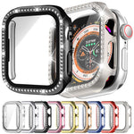 xDfind シングルロー ダイヤモンド 強化ガラスフィルム 一体型 PC 時計ケース、Apple Watch シリーズ 44mm 用、Apple Watch シリーズ 40mm 用、Apple Watch シリーズ 11 46mm / 10 46mm 用、Apple Watch シリーズ 11 42mm / 10 42mm 用、Apple Watch Ultra 3 / 2 / 1 49mm 用